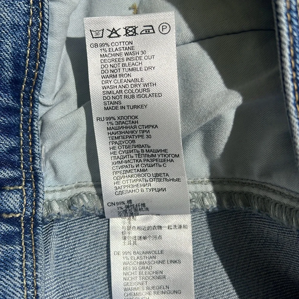 REISS Kaleigh Denim Mini Skirt Size 14